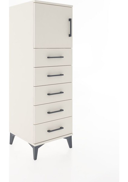 Hyperion Dolap Tek Raflı 5 Çekmeceli Tek Kapaklı 44X44X134 Aytaşı-Aytaşı fiyatları