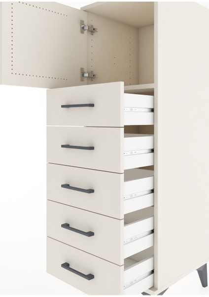 Hyperion Dolap Tek Raflı 5 Çekmeceli Tek Kapaklı 44X44X134 Aytaşı-Aytaşı indirimleri