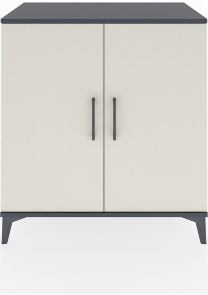 Hyperion Şifonyer Tek Raflı 2 Kapaklı 88X44X96 Antrasit-Aytaşı