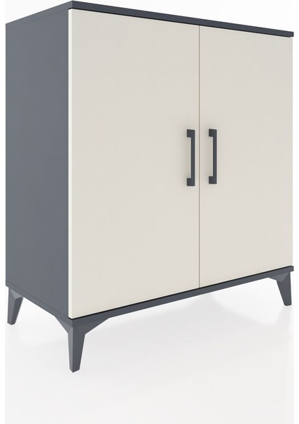 Hyperion Şifonyer Tek Raflı 2 Kapaklı 88X44X96 Antrasit-Aytaşı fiyatları