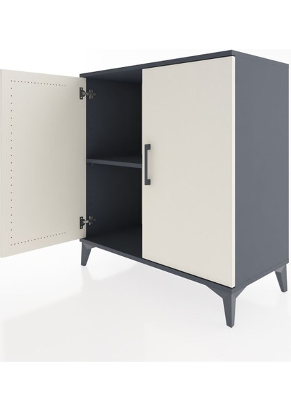 Hyperion Şifonyer Tek Raflı 2 Kapaklı 88X44X96 Antrasit-Aytaşı fırsatları
