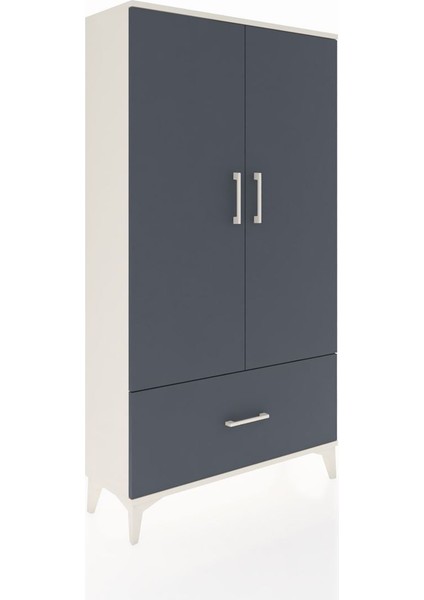 Arges Dolap 3 Raflı Tek Çekmeceli 2 Kapaklı 88X30X163 Aytaşı-Antrasit fiyatları