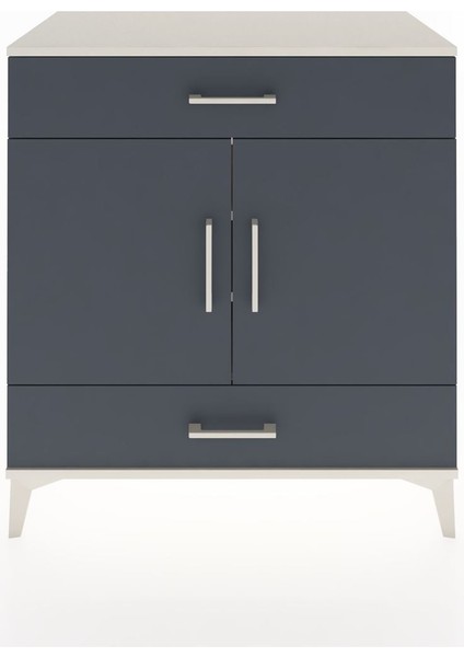 Hyperion Şifonyer 3 Raflı 2 Çekmeceli 2 Kapaklı 88X44X96 Aytaşı-Antrasit