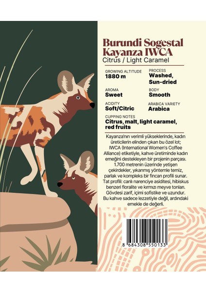 Burundi Sogestal Kayanza Iwca Yöresel Filtre Kahve 250 Gr. fiyatları