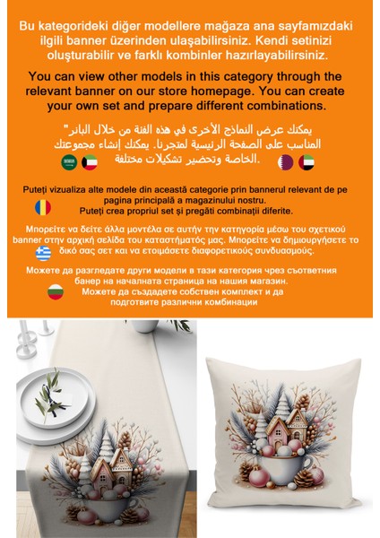 Yılbaşı Serisi 140X40 cm Dijital Baskılı Runner (Christmas Noel) fiyatları