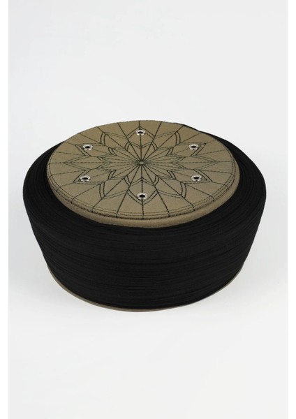 Talebe Sarığı-Siyah Kumaş-Yeşil Takke-Düz Sarım-Kuş Gözü-5 Metre