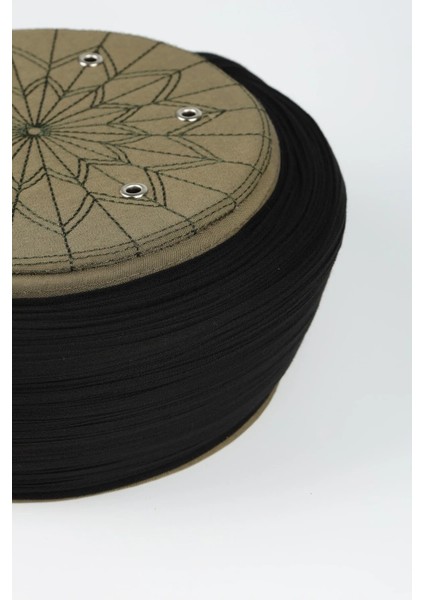 Talebe Sarığı-Siyah Kumaş-Yeşil Takke-Düz Sarım-Kuş Gözü-5 Metre indirimleri