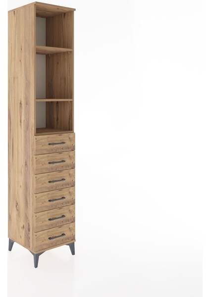 Hyperion Dolap 3 Raflı 6 Çekmeceli 44X44X221 Çam-Çam fiyatları