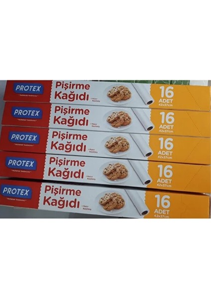Pişirme Kağıdı Protex Hazır Kesilmiş 5 Paket 80 Adet