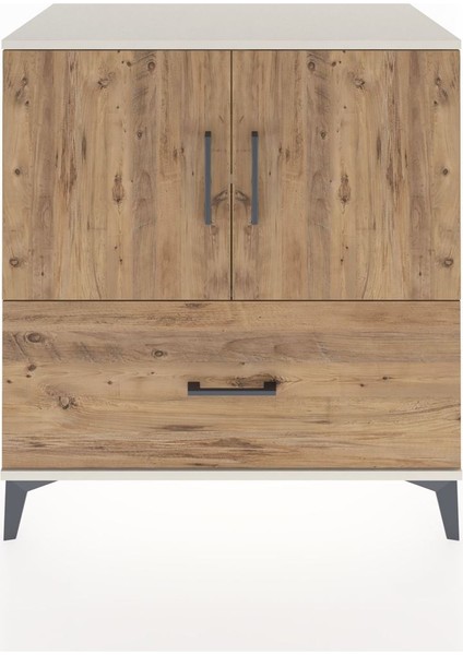 Hyperion Şifonyer 2 Raflı Tek Çekmeceli 2 Kapaklı 88X44X96 Aytaşı-Çam
