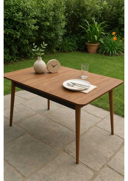 Açılır Kapanır Mutfak Masası Mdf Tablalı Gürgen Ayaklı Yemek Masası – 80×130 / 80×170 cm