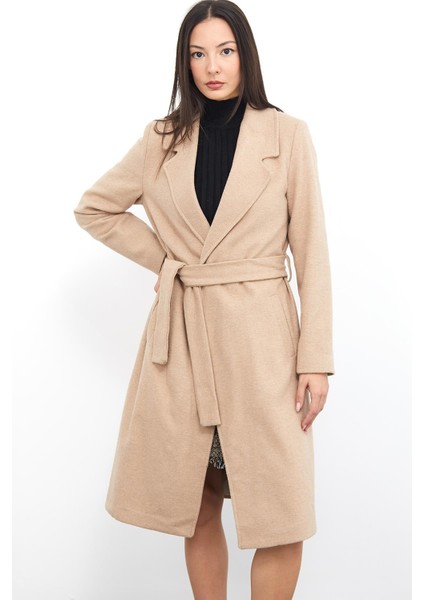 Kemerli Kaşe Kaban M3382 Camel fırsatları