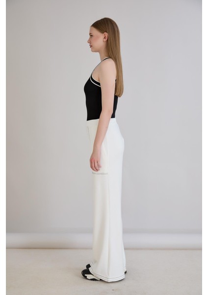 Pis Dikişli Cepli Bol Paça Eşofman Altı Ekru indirimleri