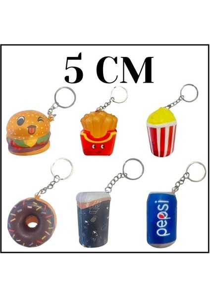 squishy fastfood anahtarlık sukuşi 5 adet