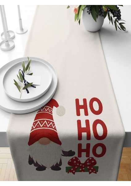 Yılbaşı Serisi 140X40 cm Dijital Baskılı Runner (Christmas Noel)