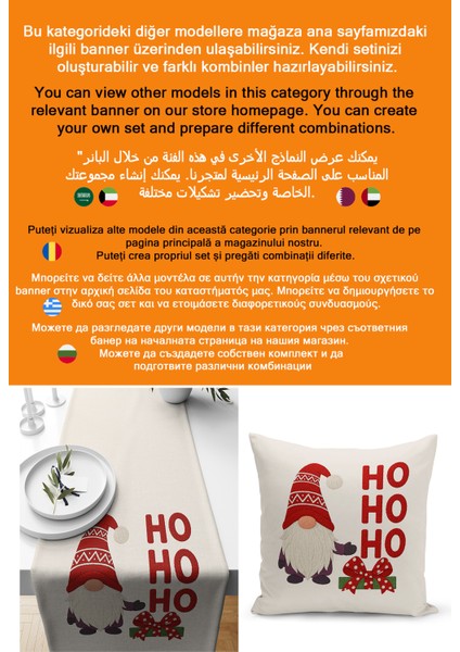 Yılbaşı Serisi 140X40 cm Dijital Baskılı Runner (Christmas Noel) fiyatları