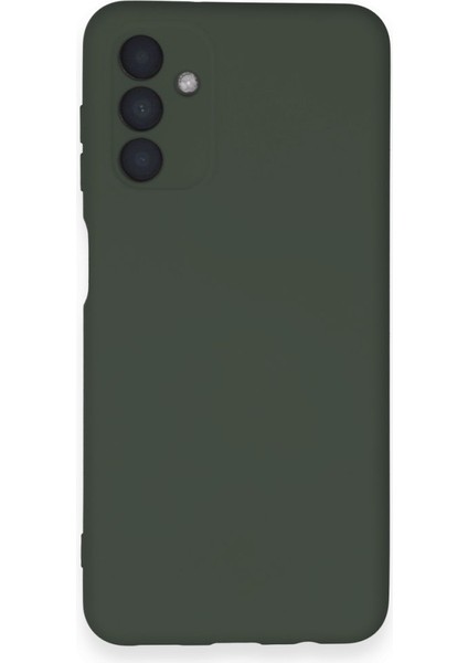 Samsung Galaxy A14 4g Kılıf Içi Kadife Kaplı Nano Silikon Kapak - Koyu Yeşil