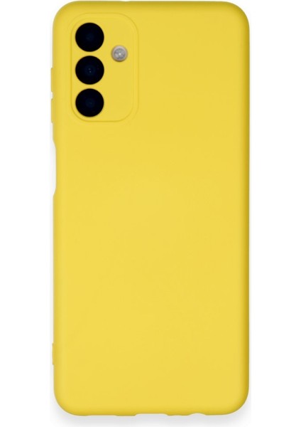 Samsung Galaxy A14 4g Kılıf Içi Kadife Kaplı Nano Silikon Kapak - Sarı
