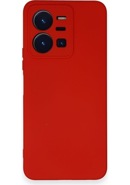 Vivo Y35 Kılıf Içi Kadife Kaplı Nano Silikon Kapak - Kırmızı