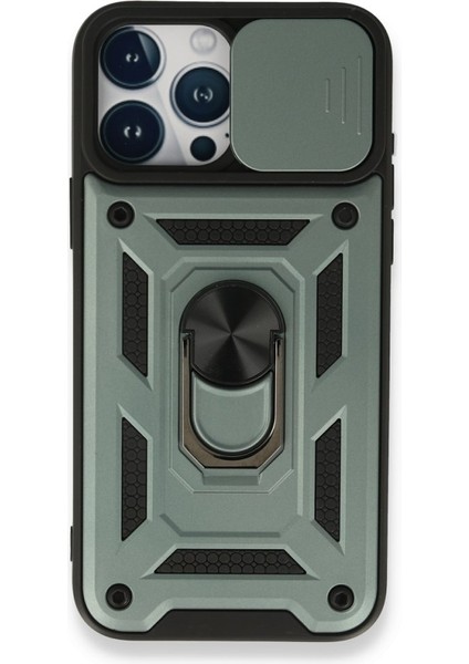 iPhone 15 Pro Kılıf Kamera Koruma Sürgülü Şık Pars Tank Sert Silikon Kapak