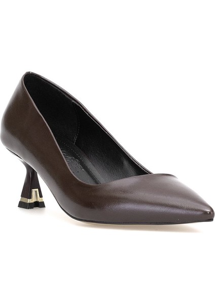 Elit PM559 K21 Kadın Klasik Topuklu Ayakkabı Kahverengi fiyatları