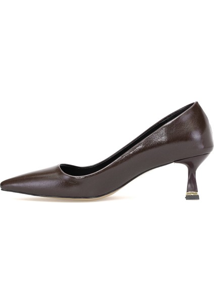 Elit PM559 K21 Kadın Klasik Topuklu Ayakkabı Kahverengi modelleri