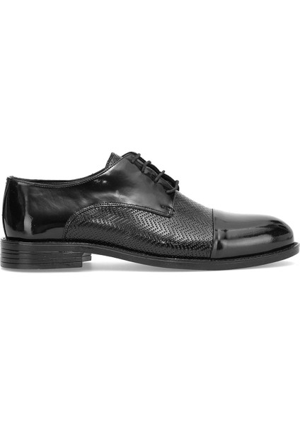 Elit TNHSY311-1 Erkek Hakiki Rugan Deri Klasik Ayakkabı Siyah