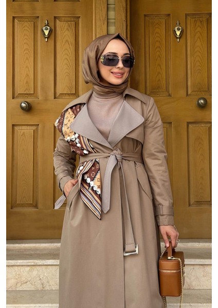 Trençkot T25PF-8011 Vizon modelleri