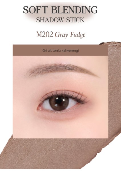 Kremsi, Kolayca Uygulanan ve Sabitlenen Fırçalı Kalem Far Soft Blending Shadow Stick (M202) fiyatları