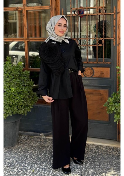 Gömlek 25S3034 Siyah