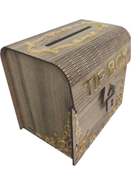 Sly- Ahşap Aynalı Pleksili Tip Box Kumbara Ve Bahşiş Kutusu Tipbox indirimleri