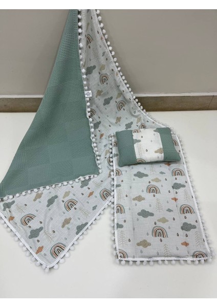 Gökkuşağı Desenli Yeşil Alt Açma