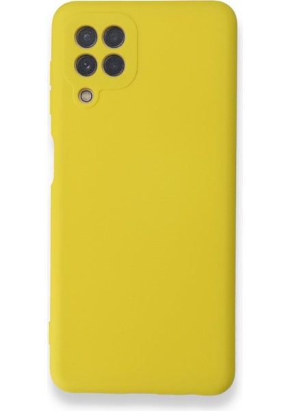 Samsung Galaxy A22 Kılıf Içi Kadife Kaplı Nano Silikon Kapak - Sarı