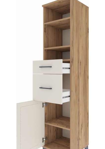 Hyperion Dolap 4 Raflı 2 Çekmeceli Tek Kapaklı 44X44X195 Çam-Aytaşı indirimleri