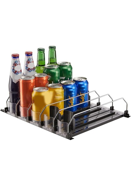 Buzdolabı Içecek Dispenseri, Kendinden Itmeli Düzenleyici, 5 Sıralı Yaylı Otomatik Kutu Organizer