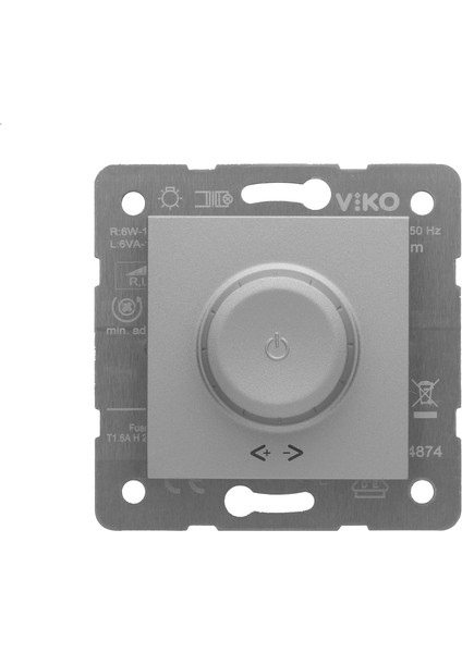 Novella/trenda Gümüş Pro Dimmer Rl 20 500W Mekanizma ve Düğme/kapak