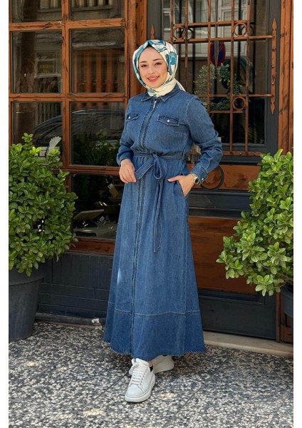 Elbise KA-B25-23004 Indigo