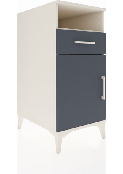 Kronos Komodin 2 Raflı Tek Çekmeceli Tek Kapaklı 44X59X96 Aytaşı-Antrasit fiyatları