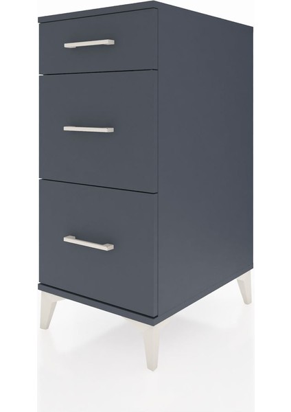Kronos Komodin 3 Çekmeceli 44X59X96 Antrasit-Antrasit modelleri