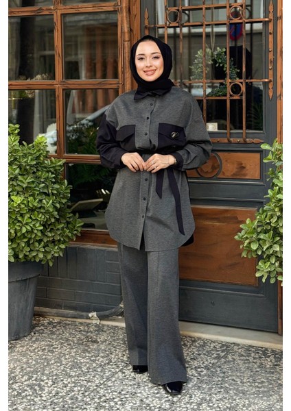 Pantolonlu Takım W-6927 Gri