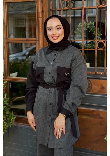 Pantolonlu Takım W-6927 Gri modelleri