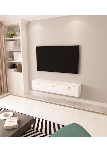Max Tv Ünitesi Duvara Monte | Beyaz - Beyaz fiyatları