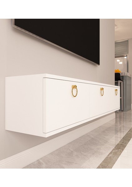 Max Tv Ünitesi Duvara Monte | Beyaz - Beyaz modelleri