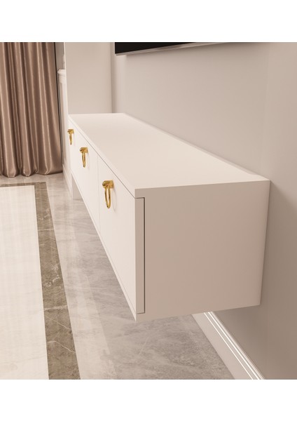 Max Tv Ünitesi Duvara Monte | Beyaz - Beyaz fırsatları