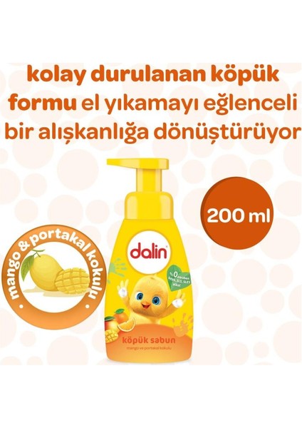 Dalin Köpük Sabun Mango ve Portakal Kokulu 200 ml fiyatları