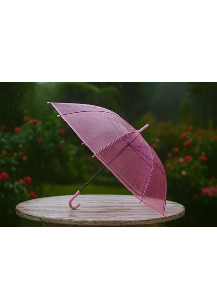 Renkli Şemsiye Çocuk Şemsiyesi Şeffaf Şemsiye Renkli Şemsiye 1 Adet Renk Seçiniz