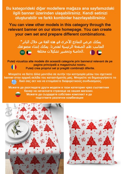 Yılbaşı Serisi 140X40 cm Dijital Baskılı Runner (Christmas Noel) fiyatları