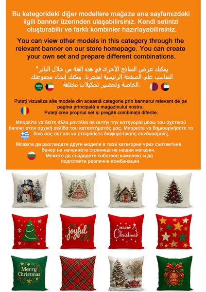 Yılbaşı Serisi 140X40 cm Dijital Baskılı Runner (Christmas Noel) modelleri