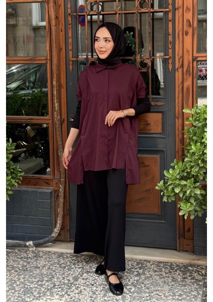 Almarwah Pantolonlu Takım 202861 Bordo