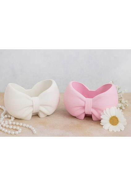 2'li El Yapımı Fiyonk Tasarımlı Saksılık - Handmade Taş Tozu Sukulent Mumluk Dekoratif Biblo 8 cm fiyatları